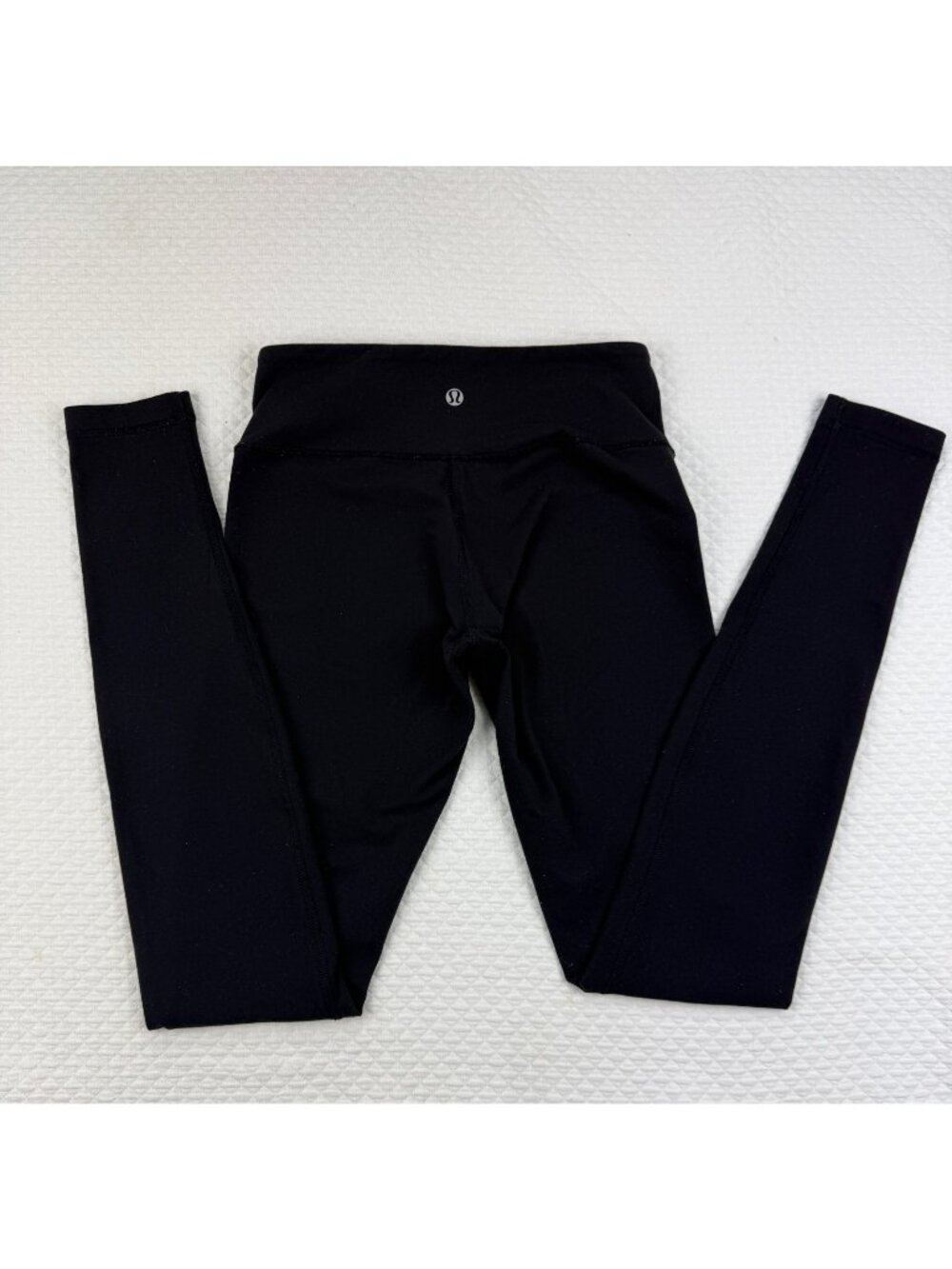 Lululemon Black Leggings Womens Size 4 Band Logo